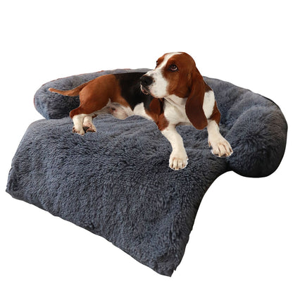 Large Fluffy Sofa Bed with Zipper For Dogs