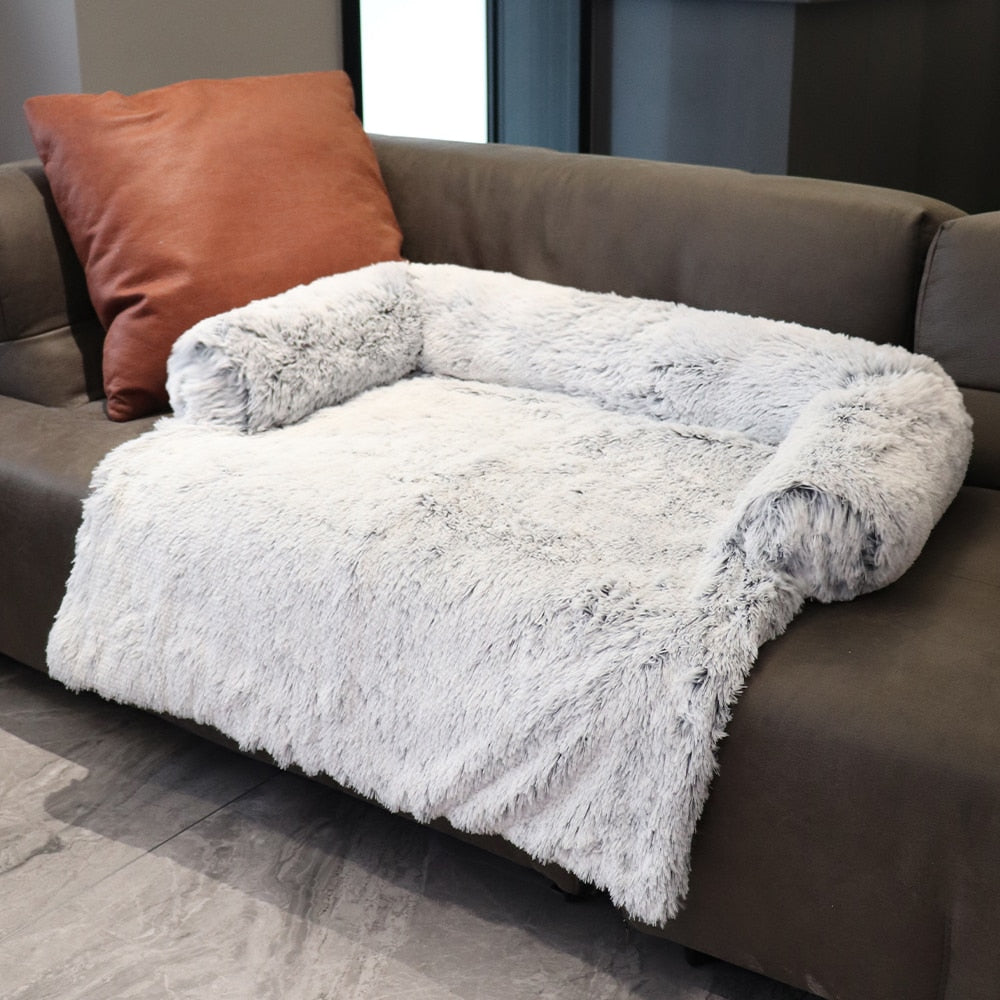 Large Fluffy Sofa Bed with Zipper For Dogs