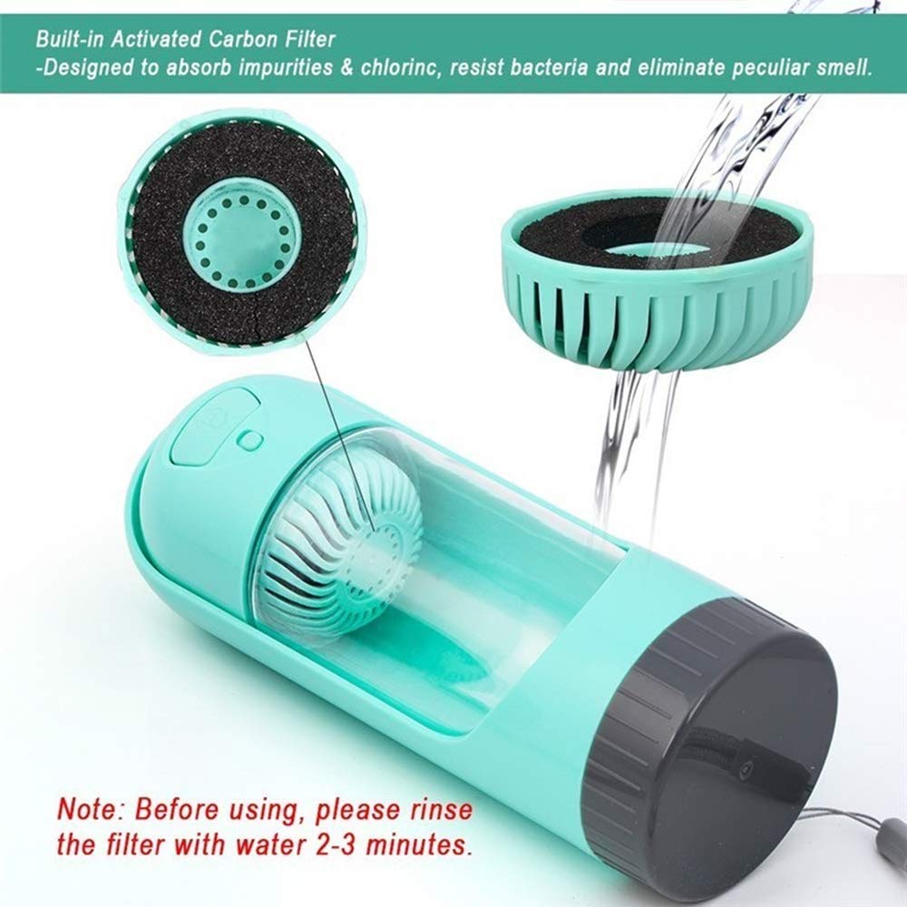 Portable Pet Drinking Dispenser with Activated Carbon Filter