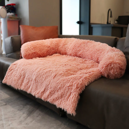 Large Fluffy Sofa Bed with Zipper For Dogs