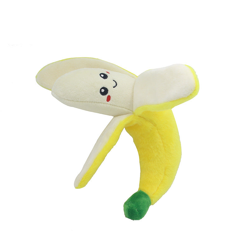 Dog Plush Sound Toys: Fruits and Vegetables