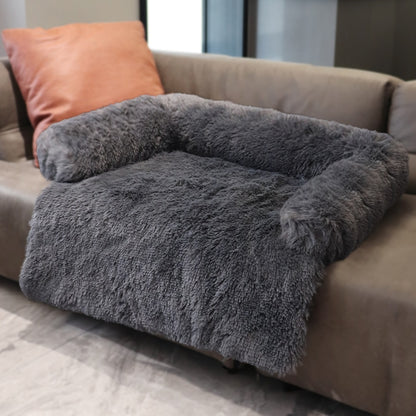 Large Fluffy Sofa Bed with Zipper For Dogs